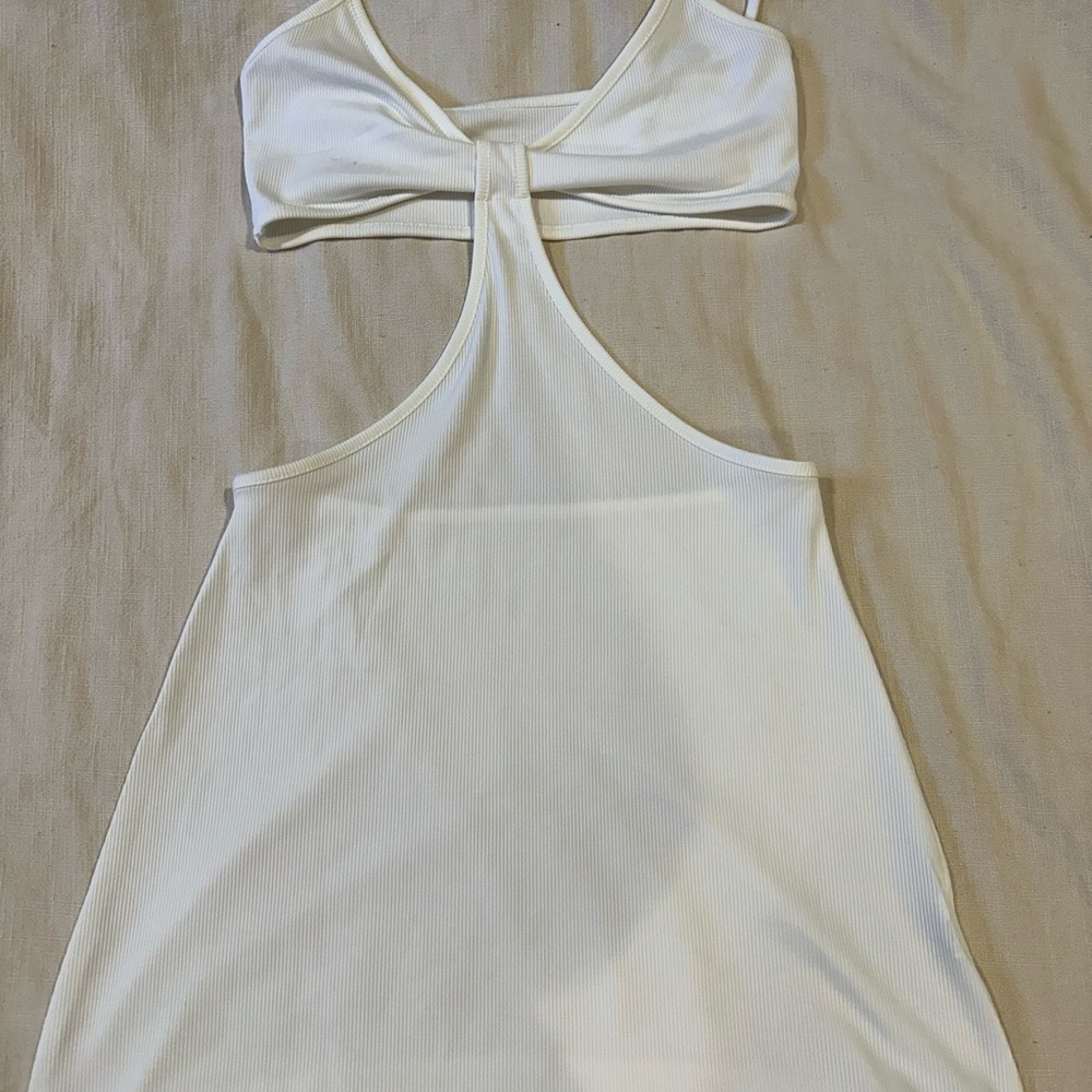 White cut-out dress